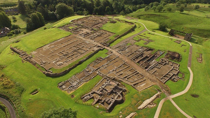 Roman ruins of Vindolanda in Northumberland