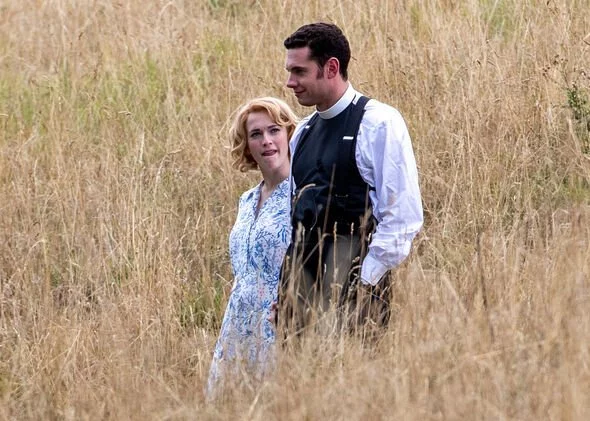 Grantchester S8 Images look as if Will's wife Bonnie is pregnant.