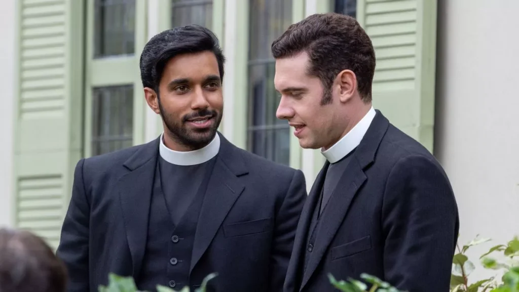 Rishi Nair as Alphy Kotteram with Tom Brittney as Will Davenport