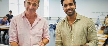 Robson Green and Rishi Nair in Grantchester S9