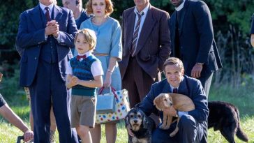 The cast filming final scenes for Grantchester season 11