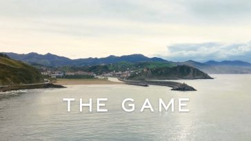 Coastal view with The Game written over
