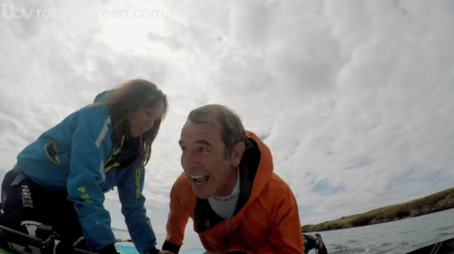 For the Love of Britain S1 E6 - Robson Green is paddle-boarding on the Isle of Anglesey