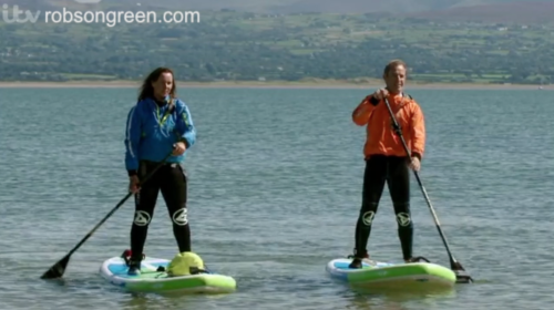 For the Love of Britain S1 E6 - Robson Green is paddle-boarding on the Isle of Anglesey