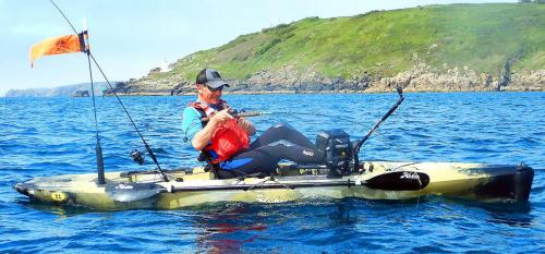 Kayak fishing in Cornwall