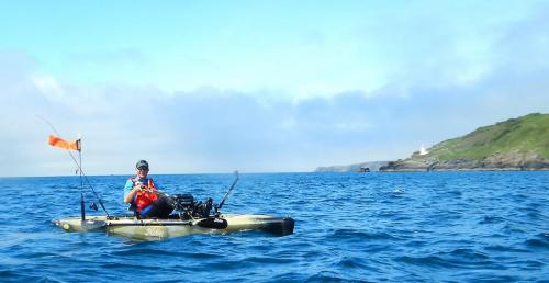 Kayak fishing in Cornwall